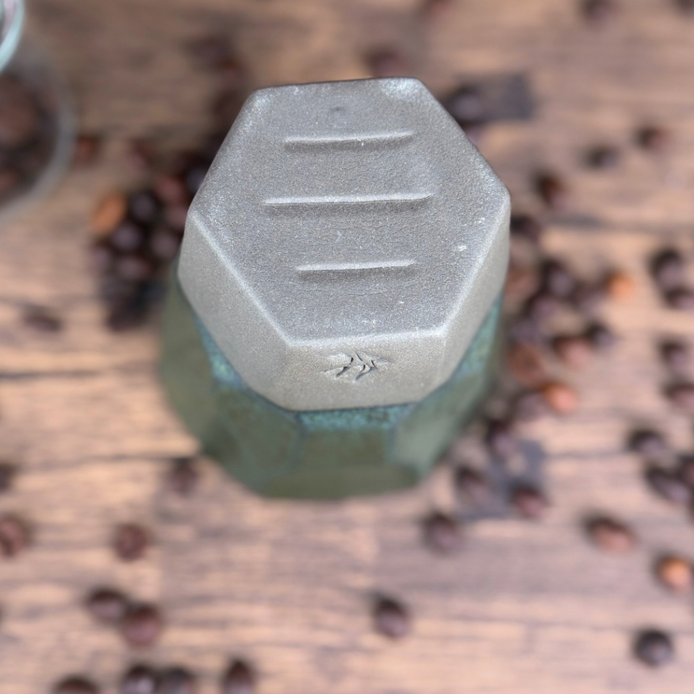 つばめ工房｜・窯變釉酒杯／湯吞杯｜青灰霧釉